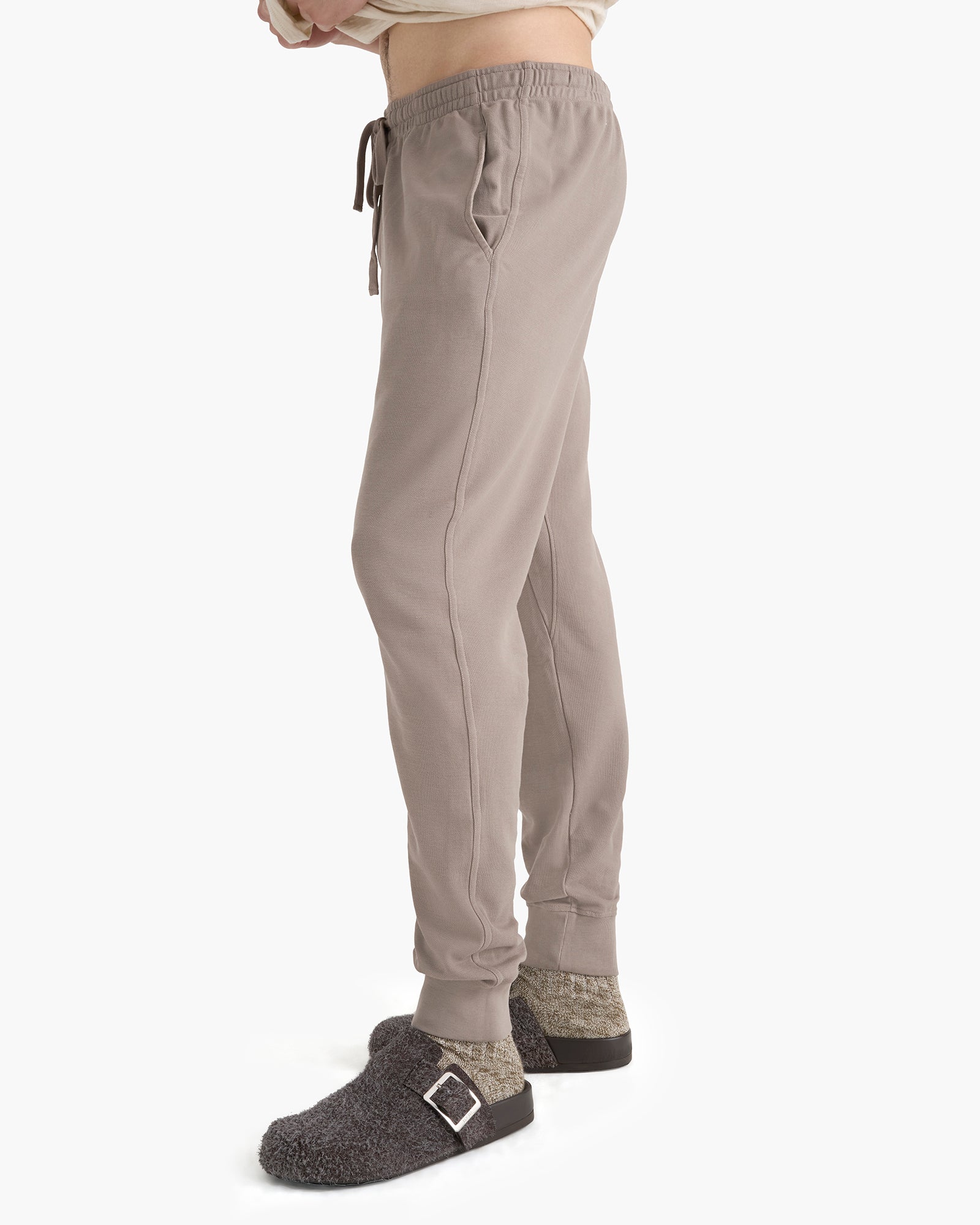 Pima Cotton Pull on Pants - Faded Mocha