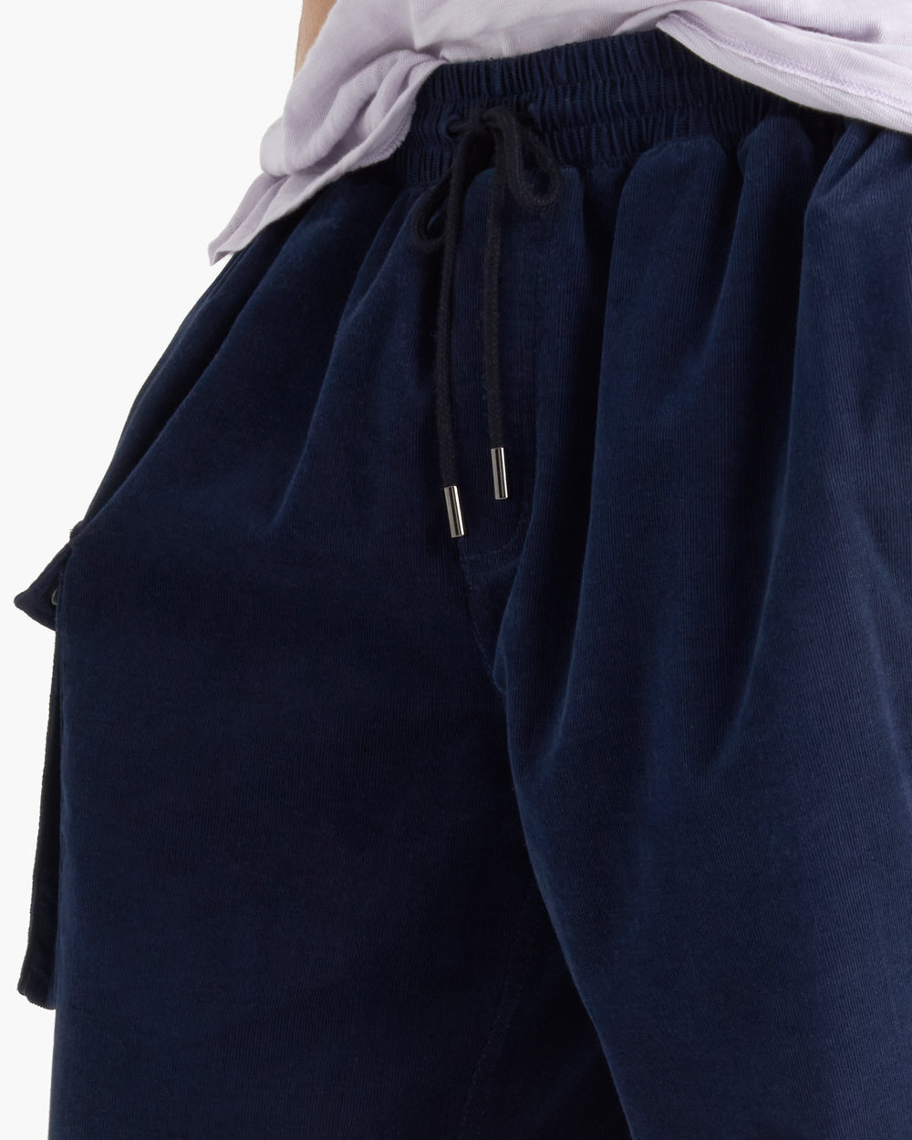 Corduroy Straight Leg Pant With Cargo Pocket - Midnight