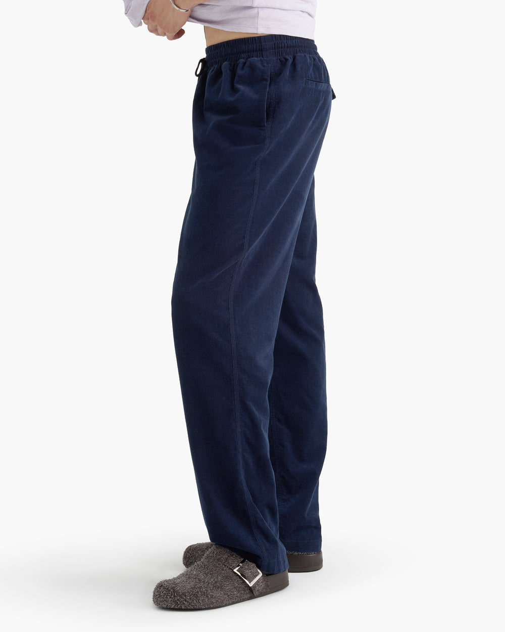 Corduroy Straight Leg Pant With Cargo Pocket - Midnight
