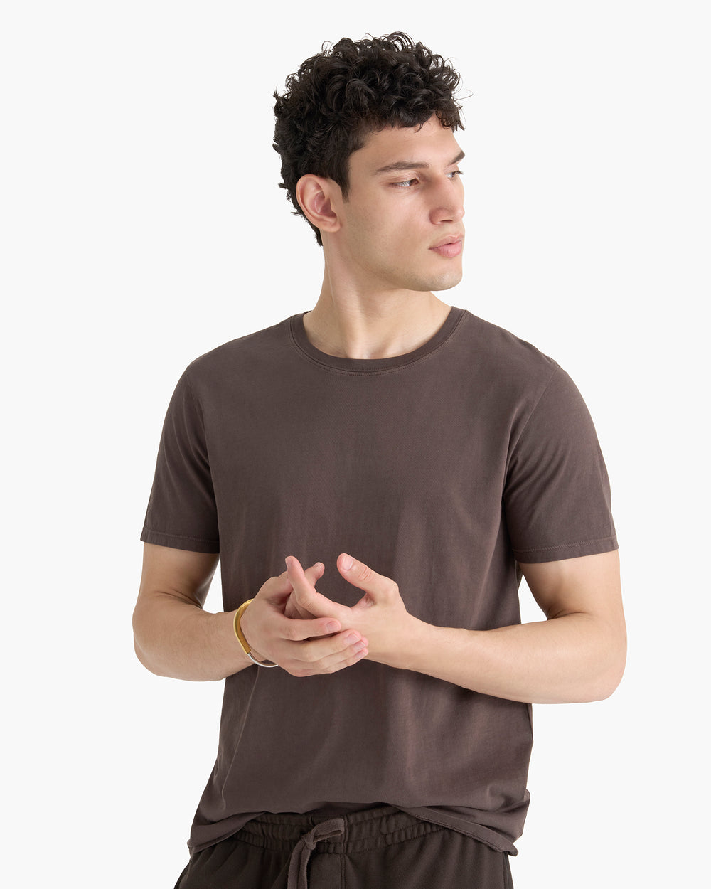 Classic Jersey Crew Neck Tee - Dark Chocolate