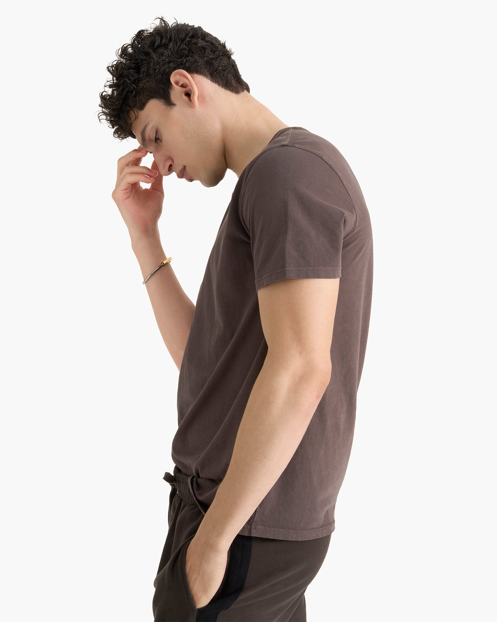 Classic Jersey Crew Neck Tee - Dark Chocolate