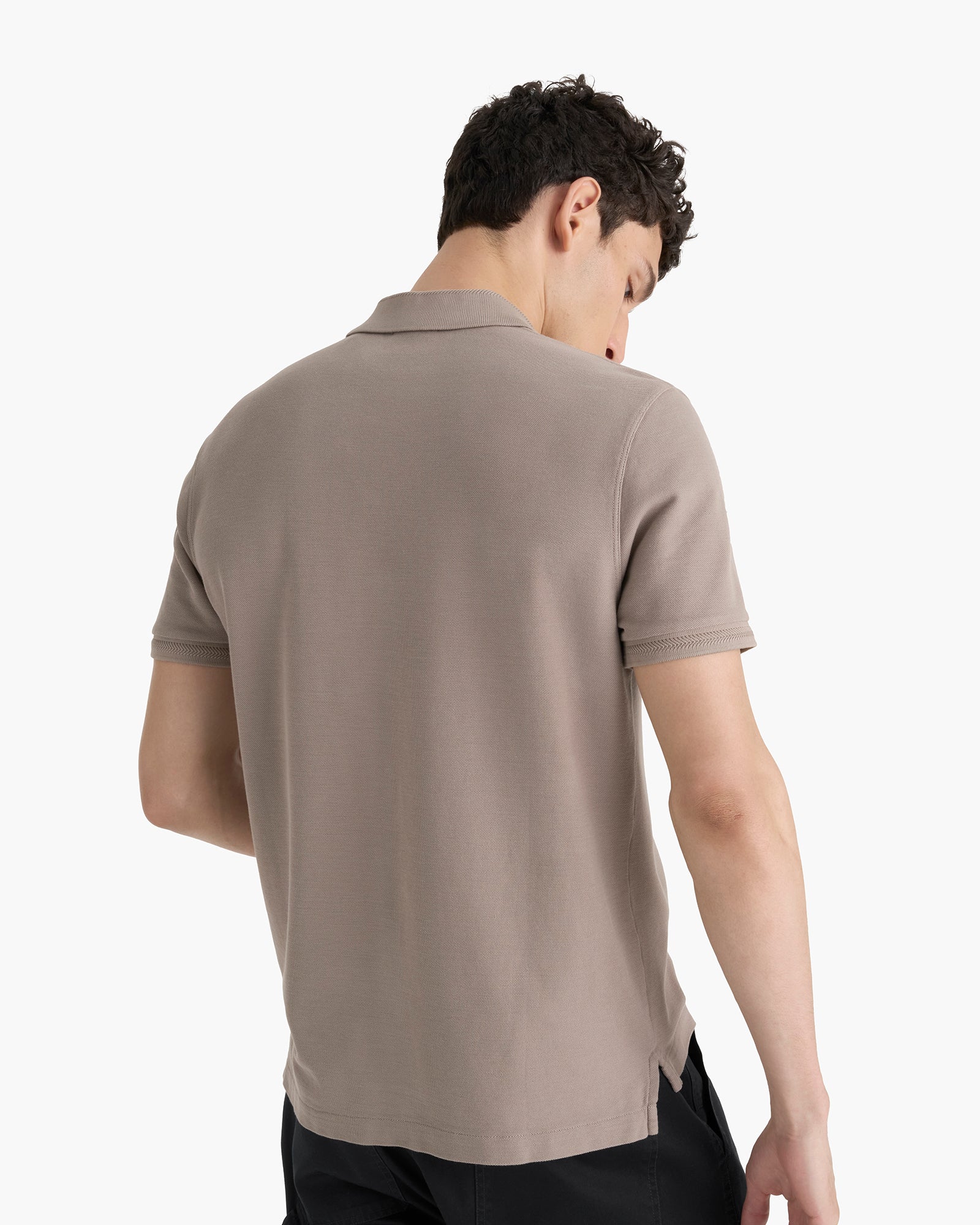 Pima Cotton Pique Polo - Faded Mocha – ATM Anthony Thomas Melillo