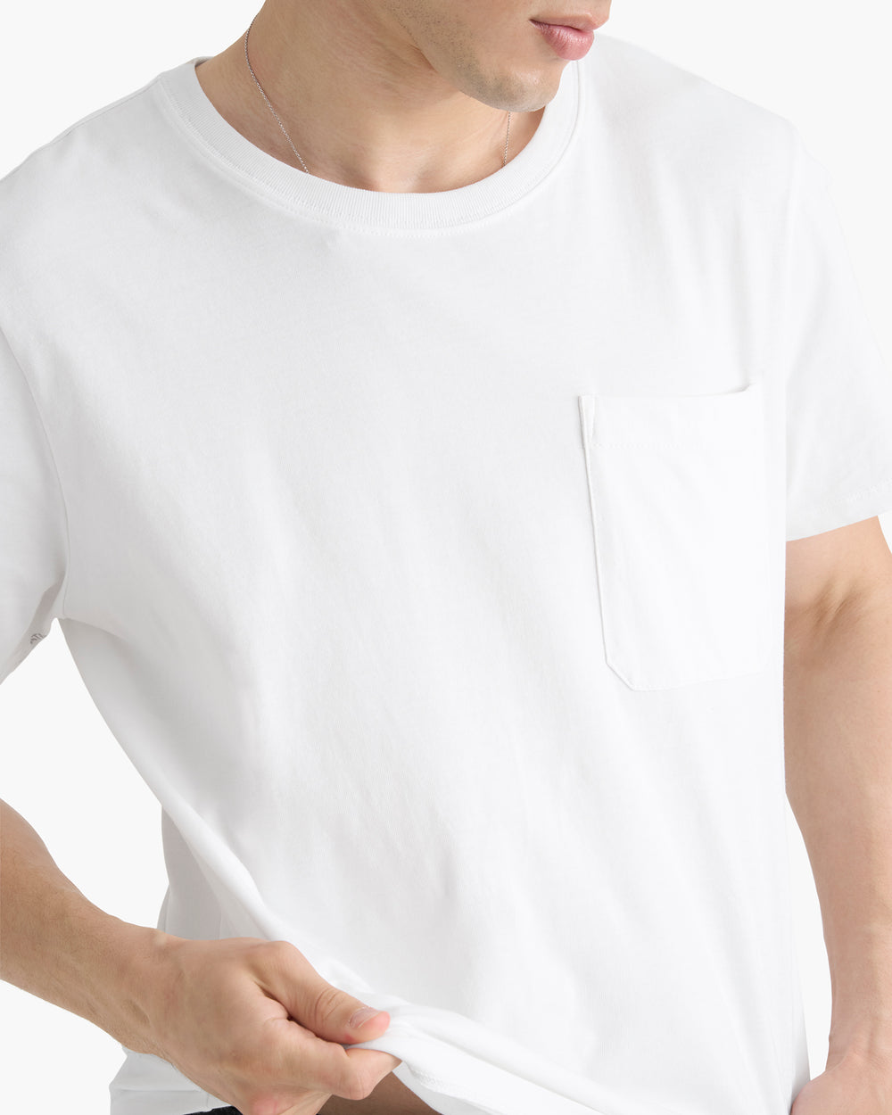 Heavyweight Jersey Crew Neck Tee - White