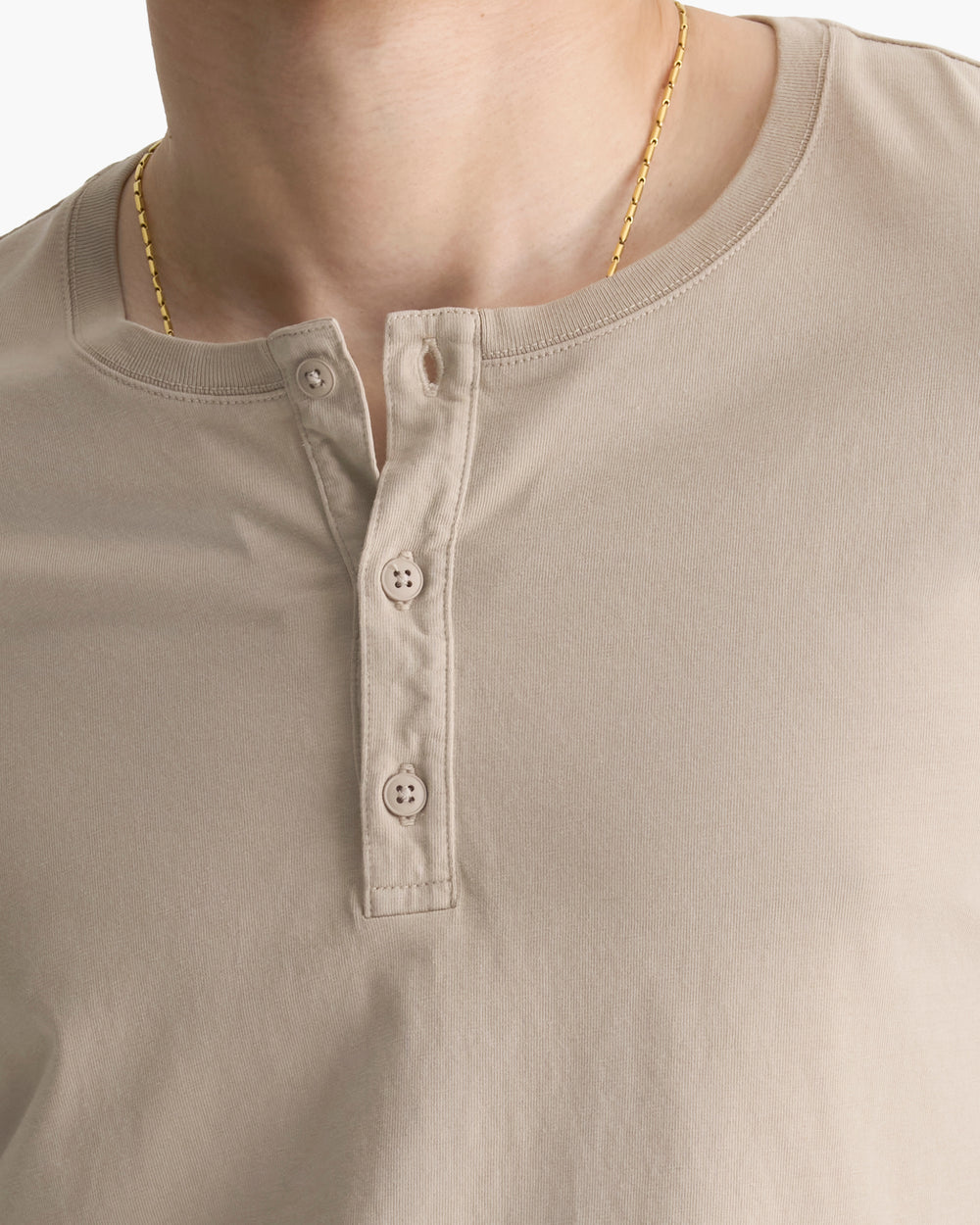 Heavyweight Jersey Long Sleeve Henley - French Oak