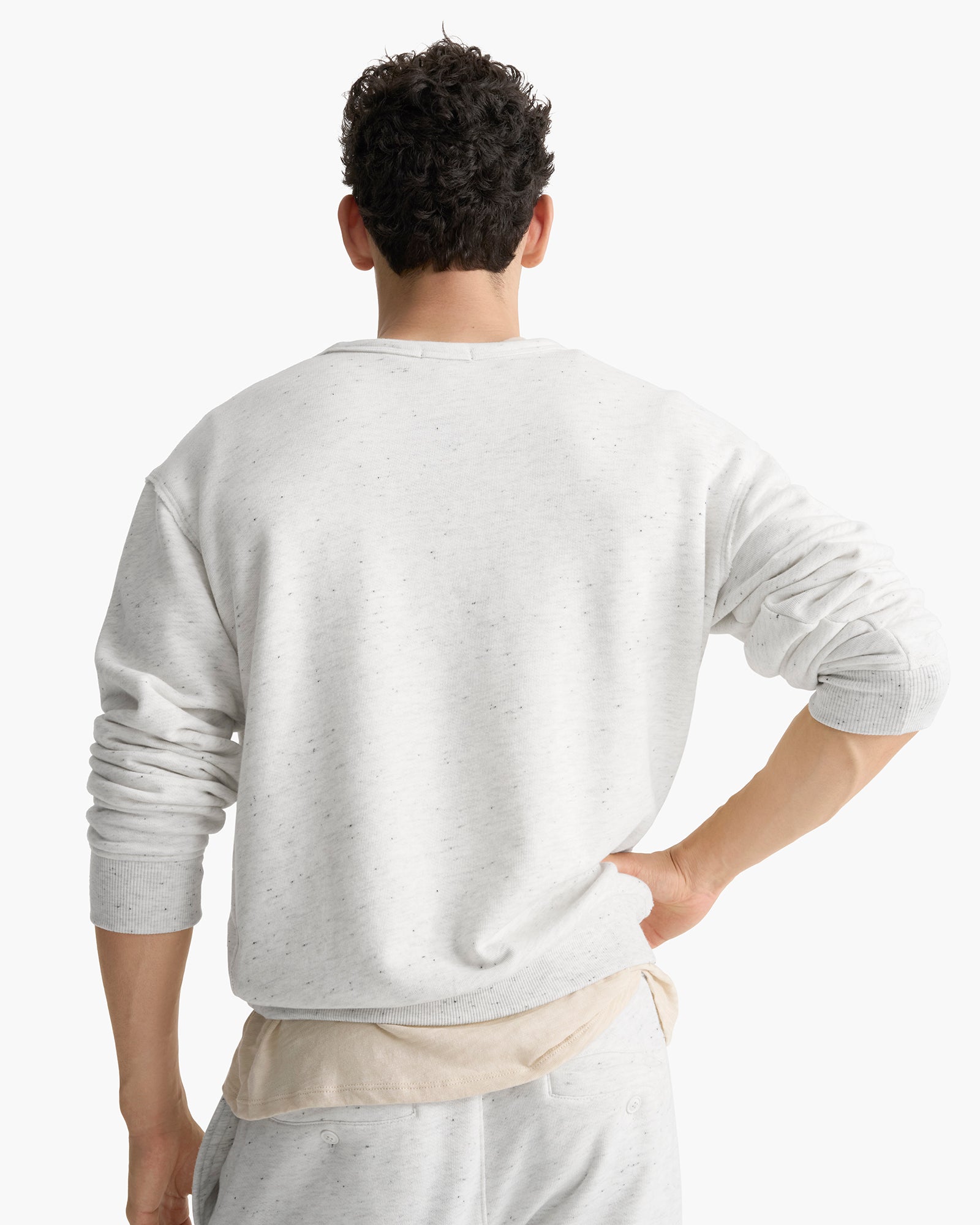 Donegal French Terry Crew Neck Sweatshirt - Chalk