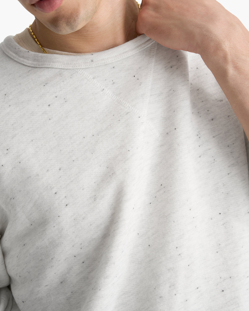 Donegal French Terry Crew Neck Sweatshirt - Chalk