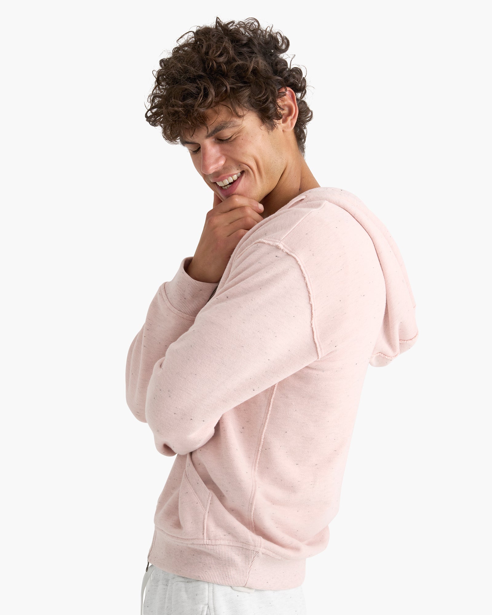 Donegal French Terry Zip-Up Hoodie - Faded Rose