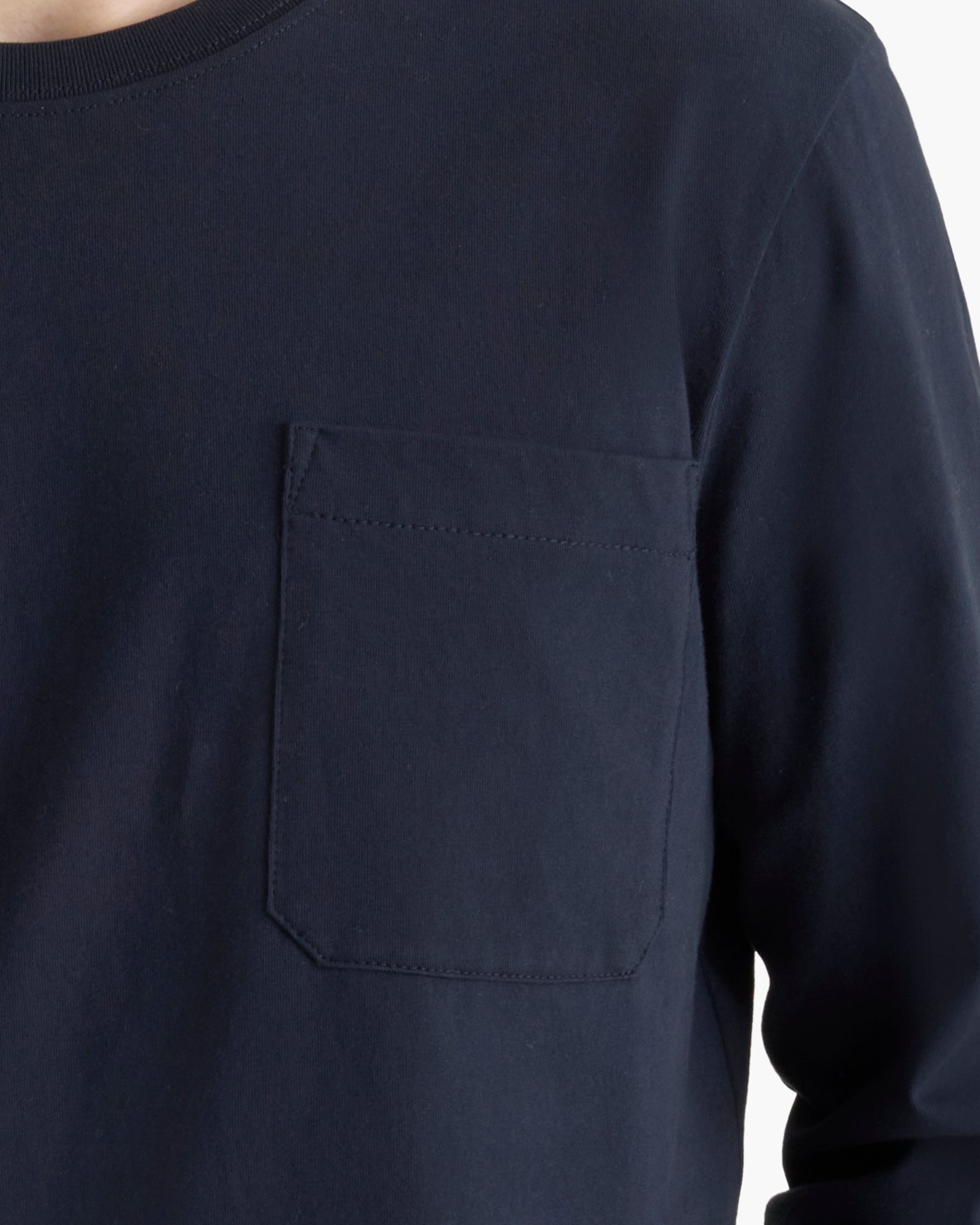 Heavyweight Jersey Long Sleeve Crew -Midnight