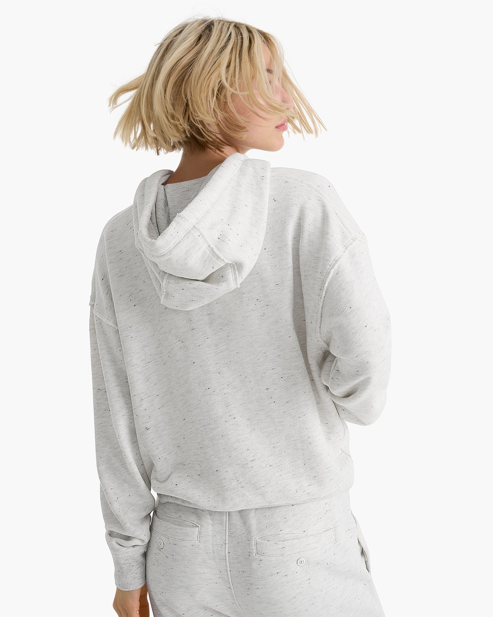 Donegal French Terry Zip-Up Hoodie - Chalk