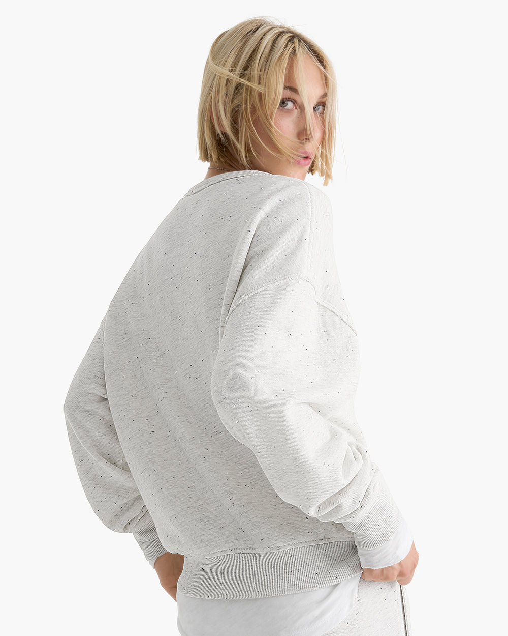 Donegal French Terry Crew Neck Sweatshirt - Chalk