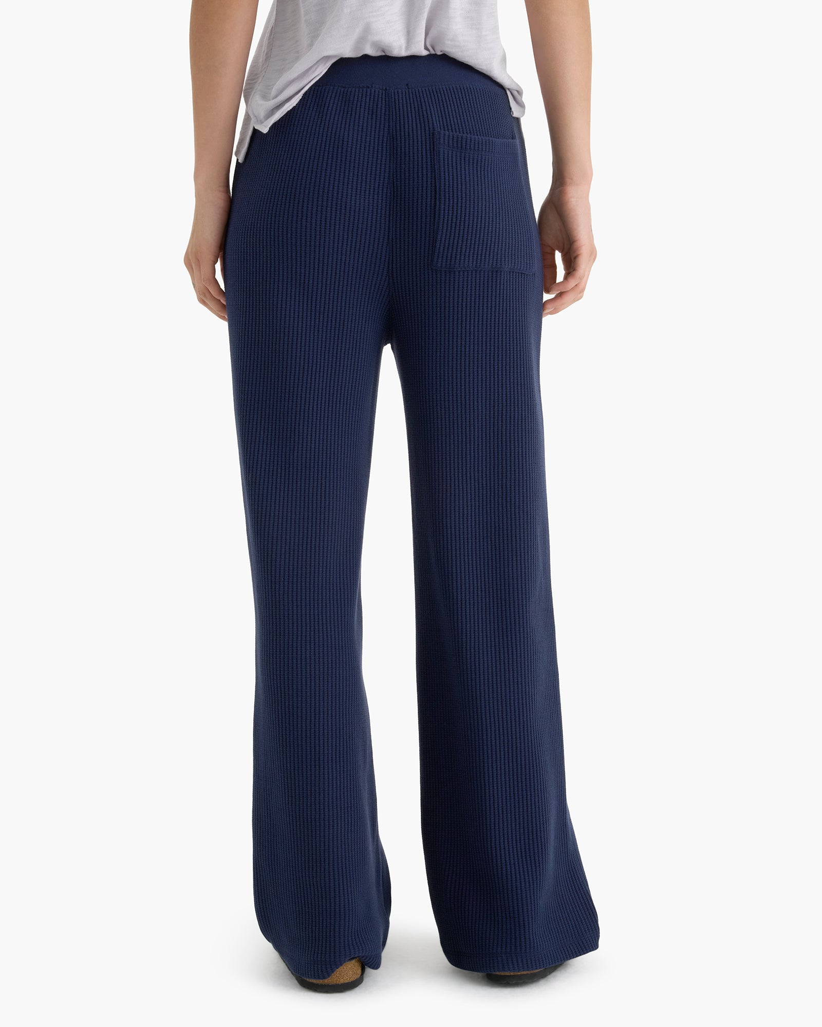 Cotton Waffle Pull On Pant - Midnight