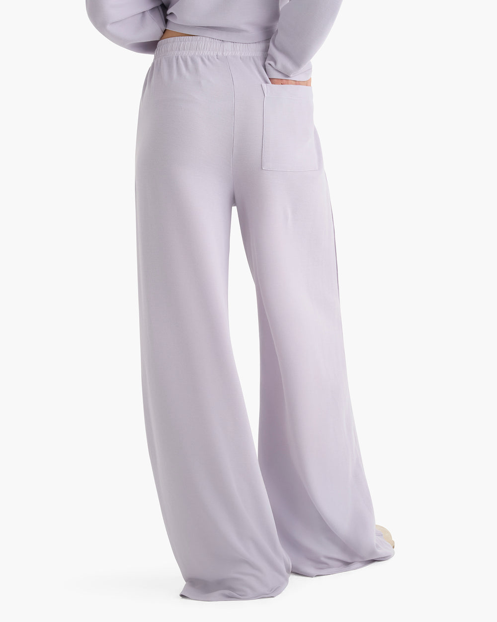 Mixed Media Pima Cotton Pique Lounge Pant - Faded Lavender