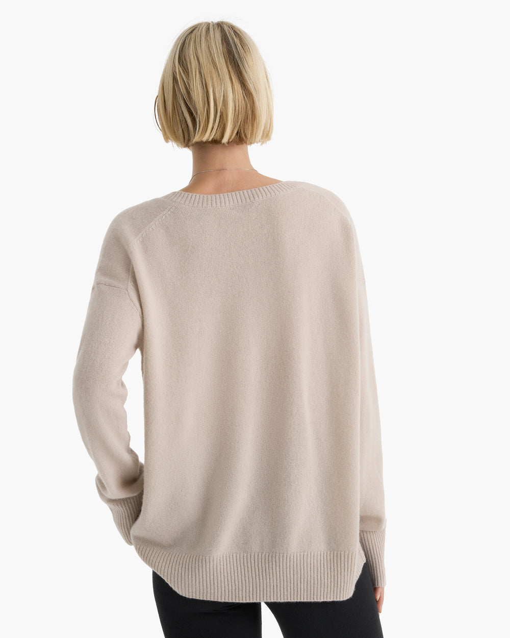 Cashmere V-Neck Sweater - French Oak