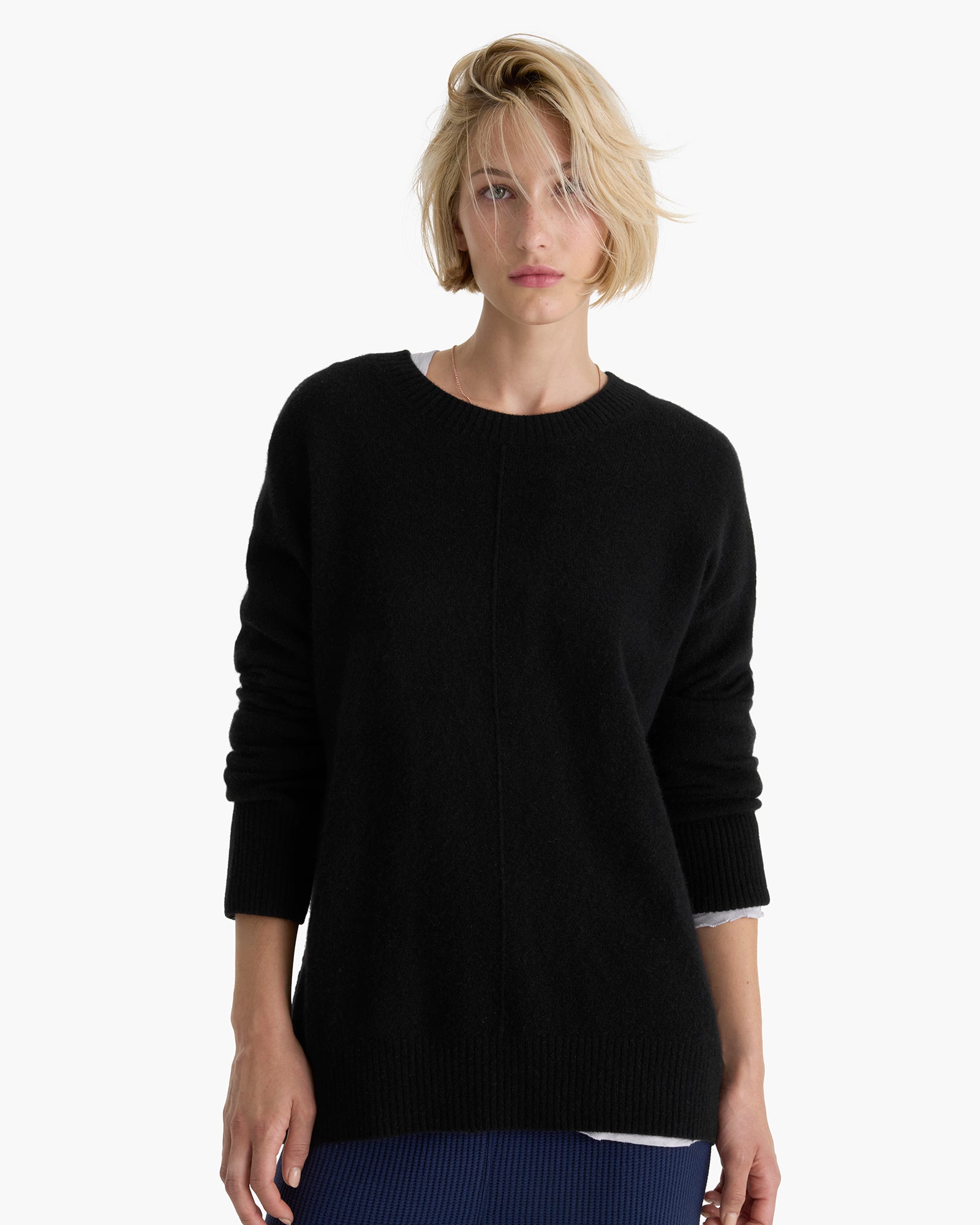 Cashmere Crew Neck Sweater - Black