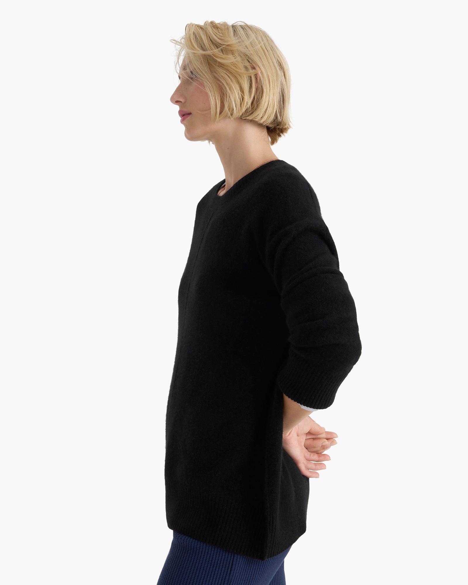 Cashmere Crew Neck Sweater - Black