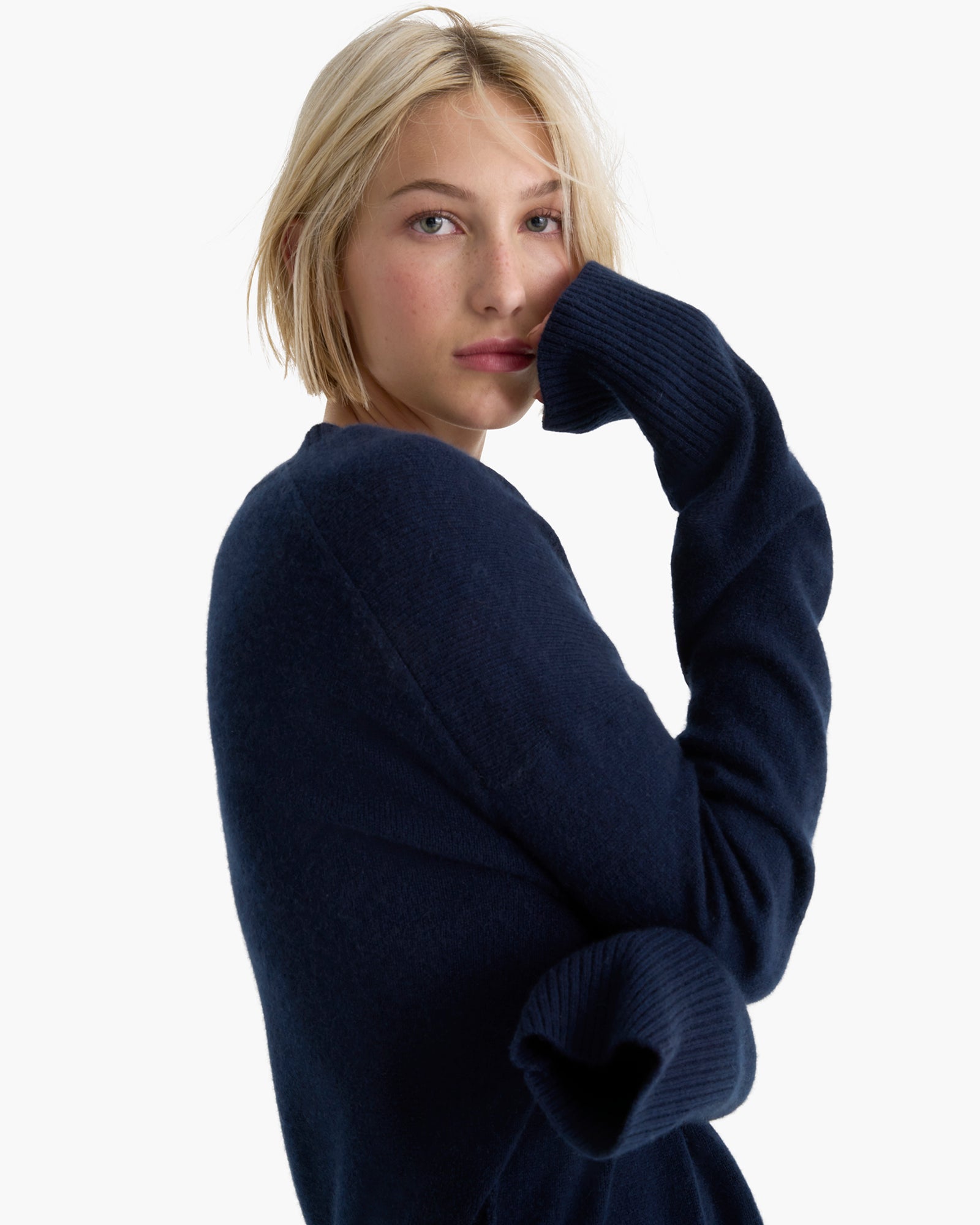 Cashmere Crew Neck Sweater - Midnight