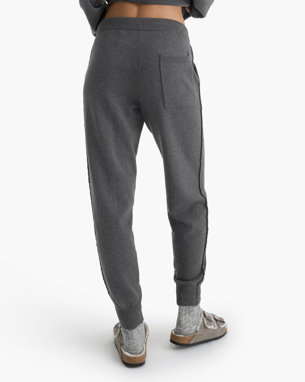 Cotton Cashmere Jogger - Heather Dark Grey