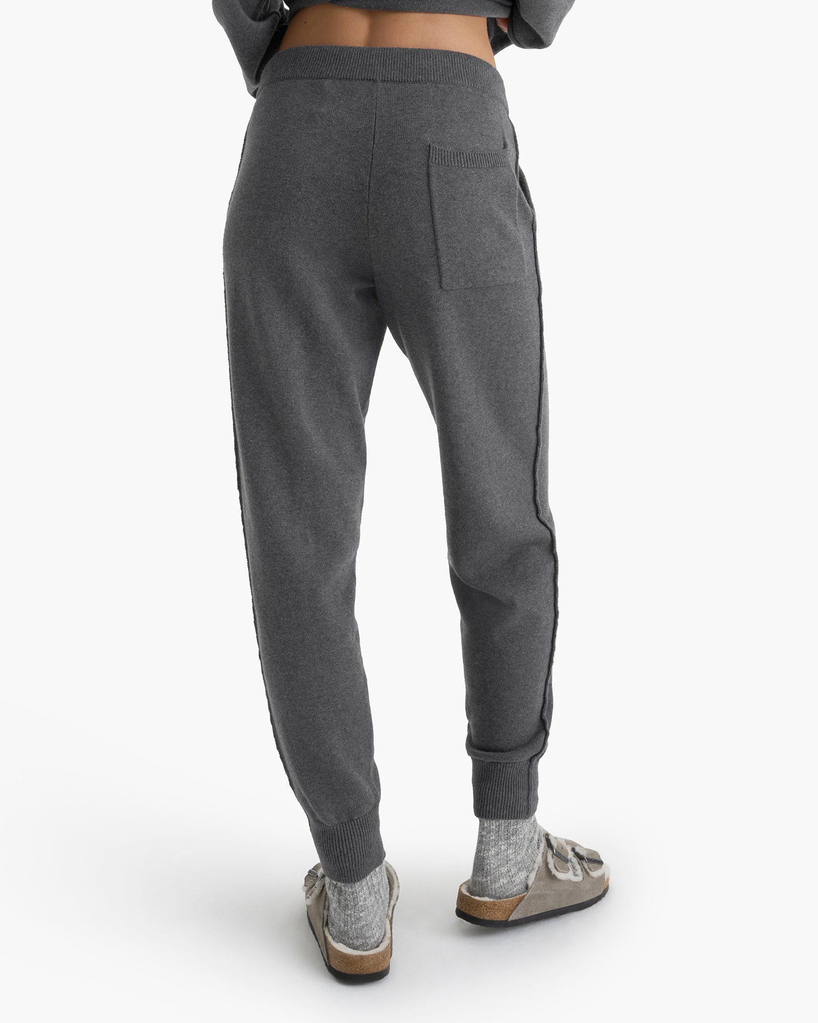 Cotton Cashmere Jogger - Heather Dark Grey