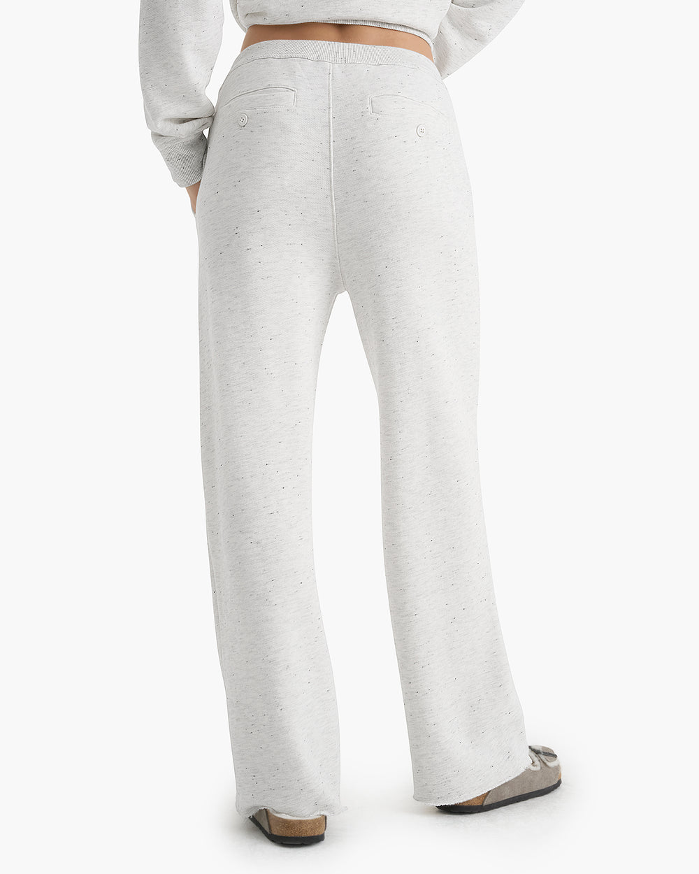 Donegal French Terry Drawstring Straight Leg Pant - Chalk
