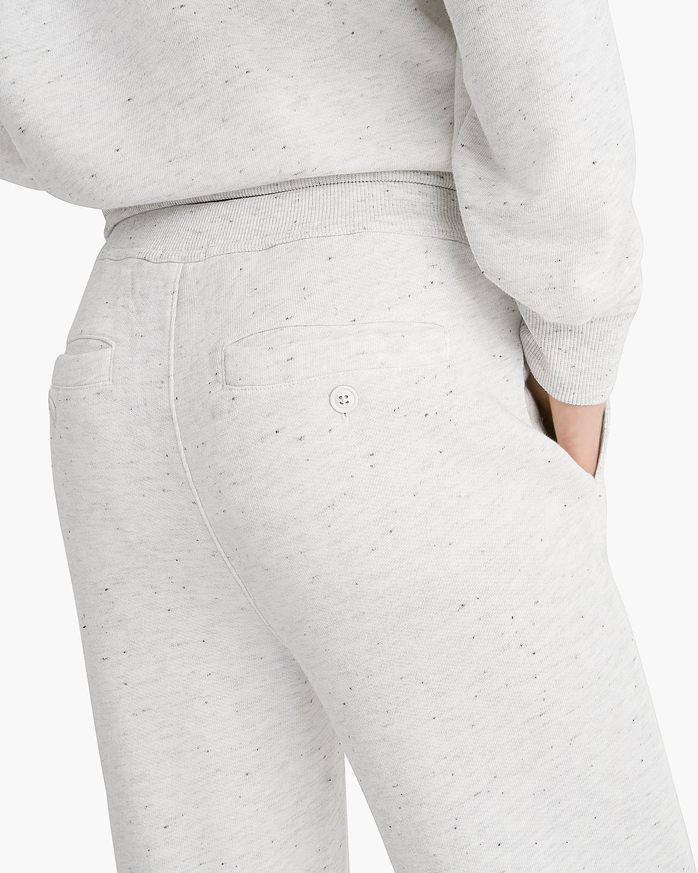 Donegal French Terry Drawstring Straight Leg Pant - Chalk