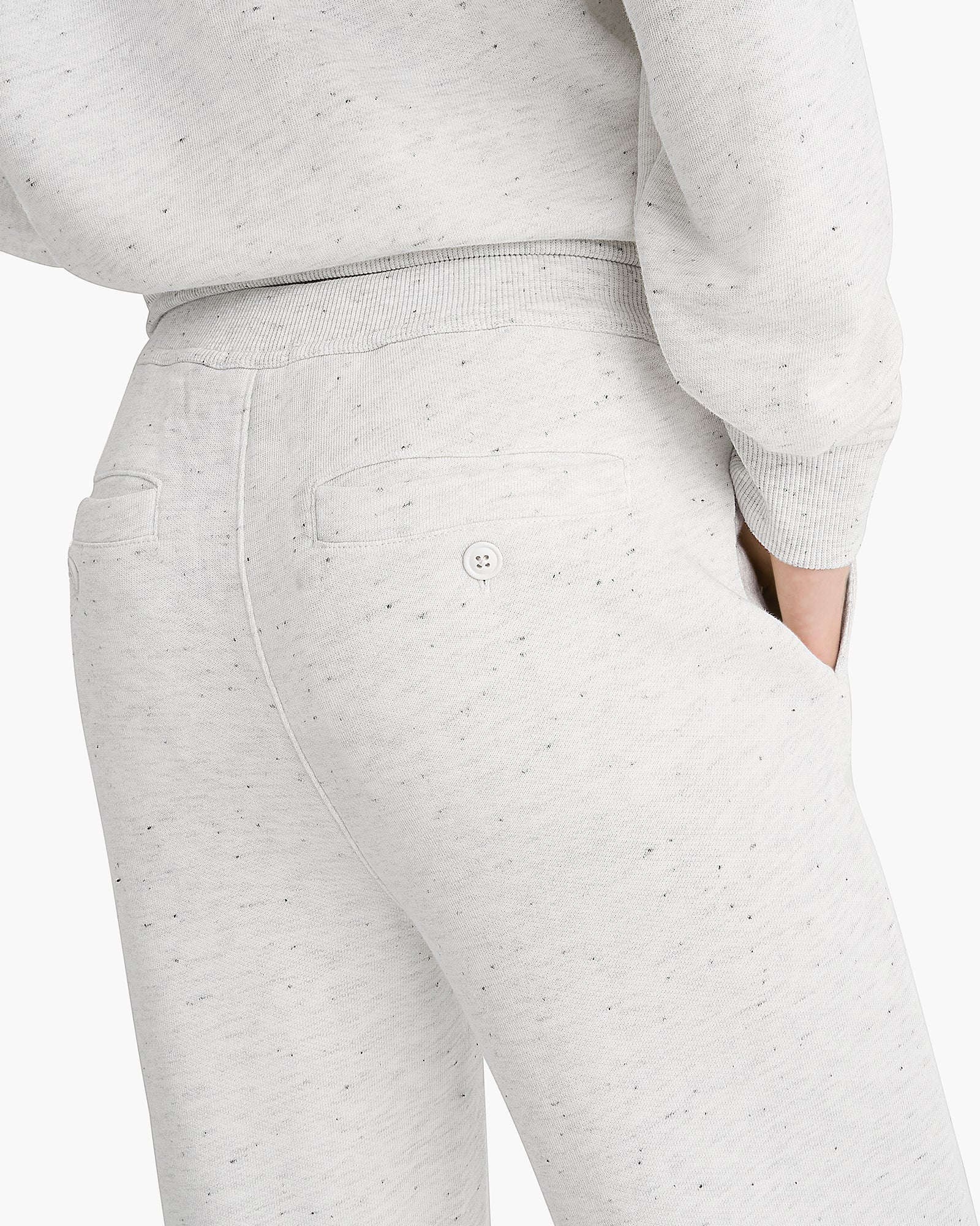 Donegal French Terry Drawstring Straight Leg Pant - Chalk