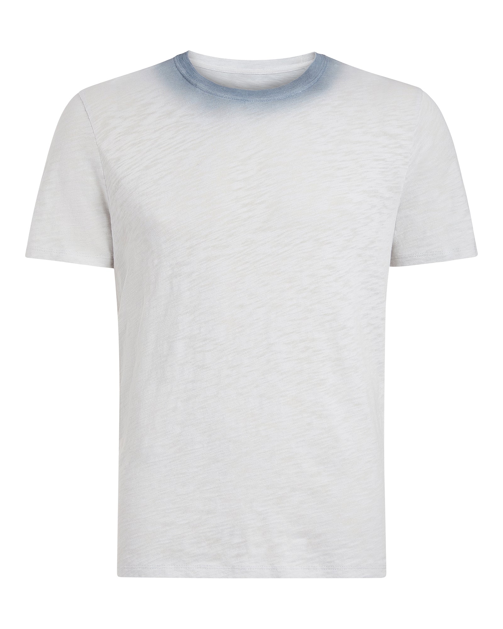 Spray Treatment Slub Jersey Short Sleeve Crew Neck Tee - Silver-Wash Navy