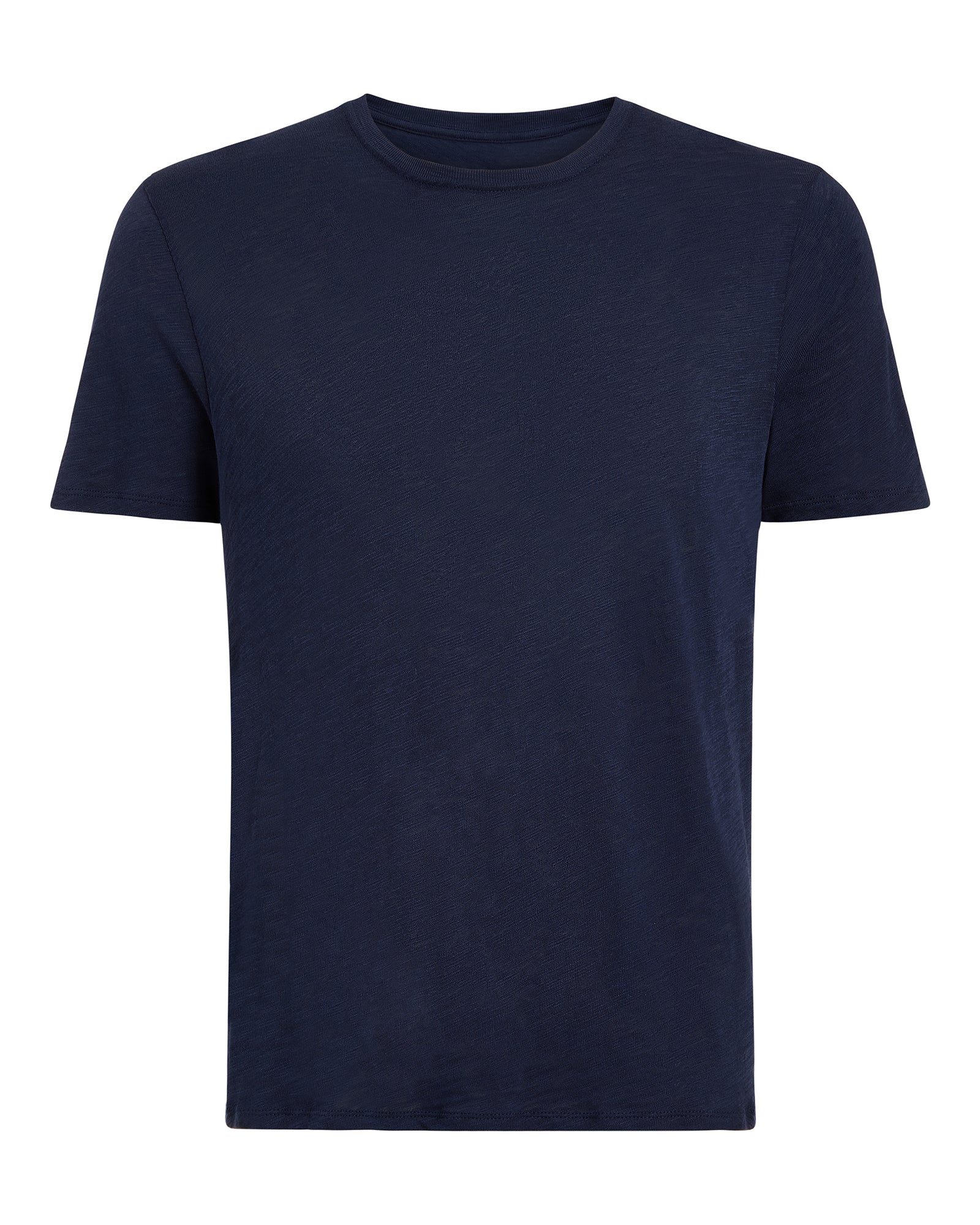 Pique with Sun Bleach Short Sleeve Crew Neck - Dark Navy