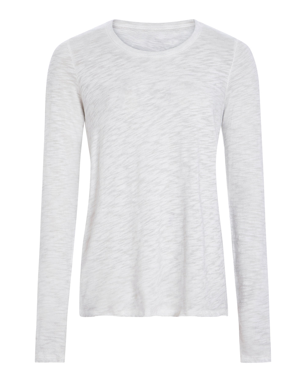 Sublime Wash Slub Jersey Long Sleeve Destroyed Crew - Silver