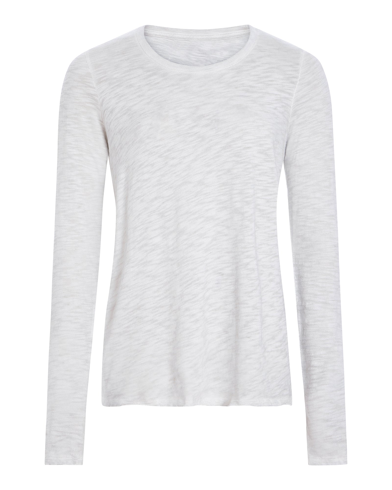 Sublime Wash Slub Jersey Long Sleeve Destroyed Crew - Silver