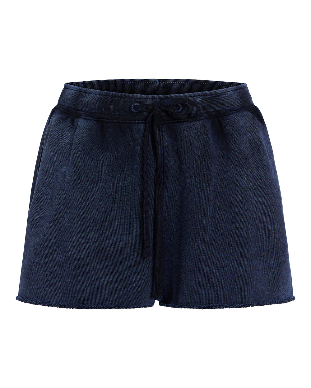 French Terry Pigment Wash Pull-On Shorts - Dark Navy