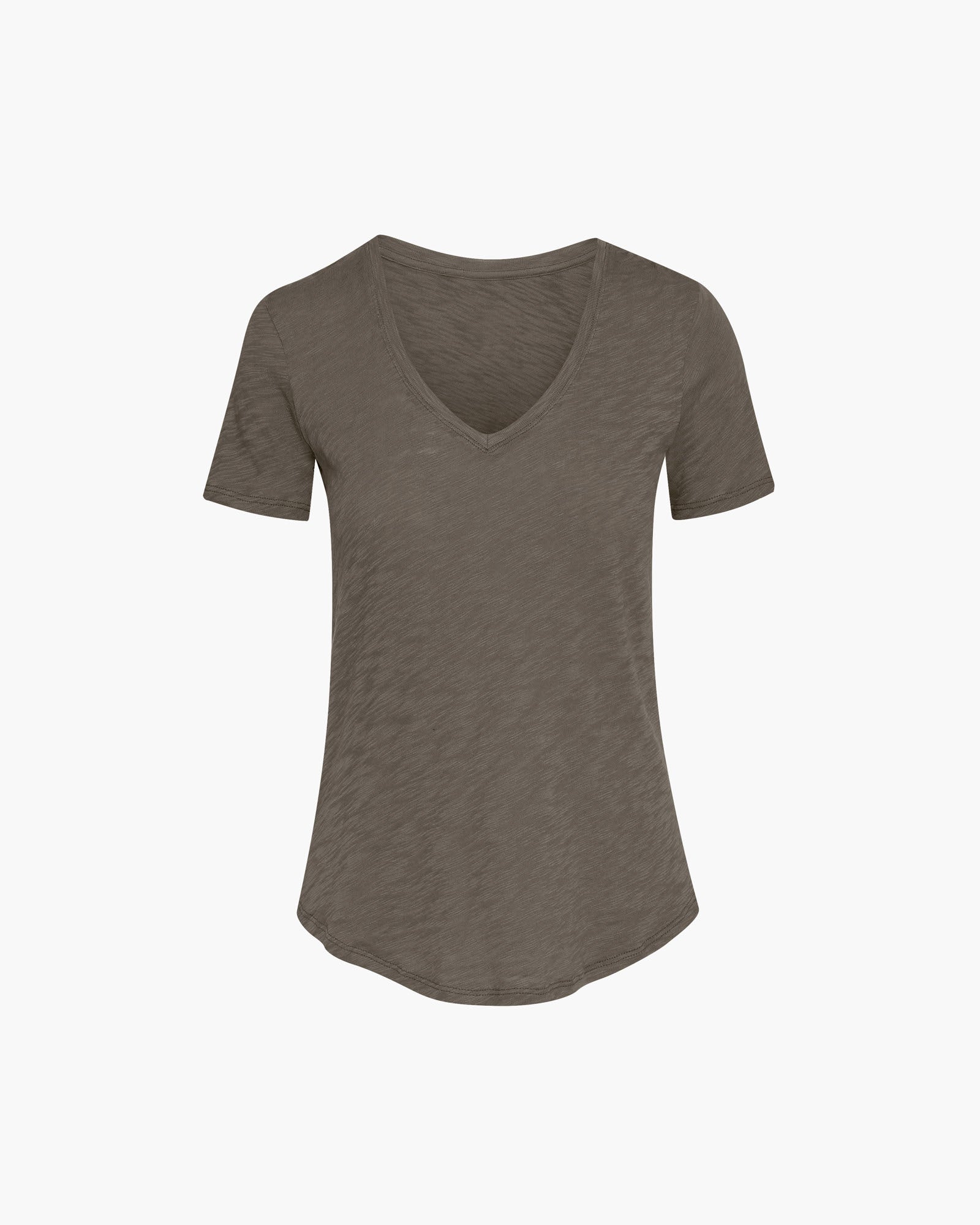 Slub Jersey Classic V-Neck Tee - Army