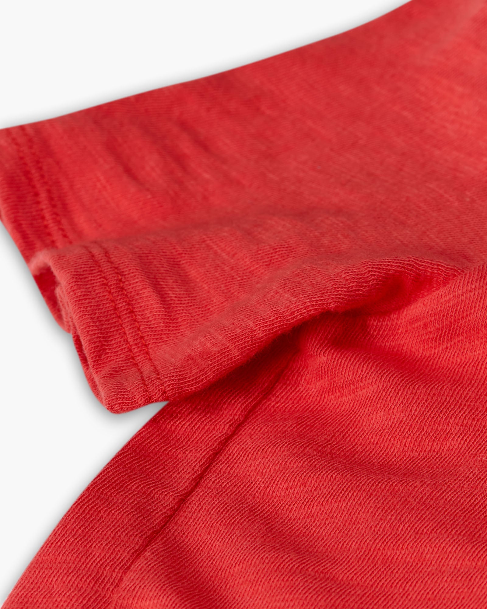 Slub Jersey Classic Short Sleeve V-Neck Tee - Cardinal Red