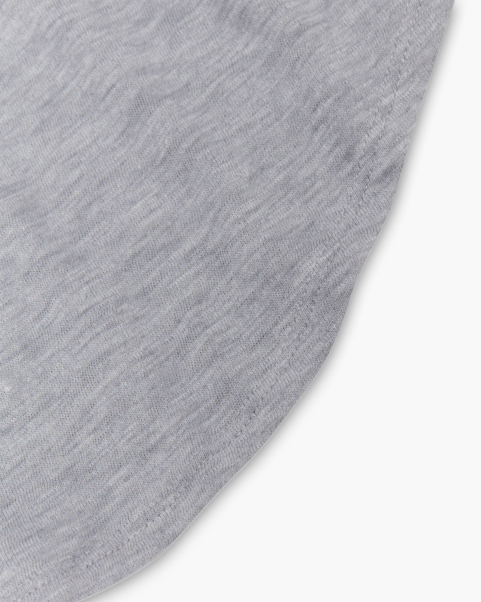 Slub Jersey Classic V-Neck Tee - Heather Grey