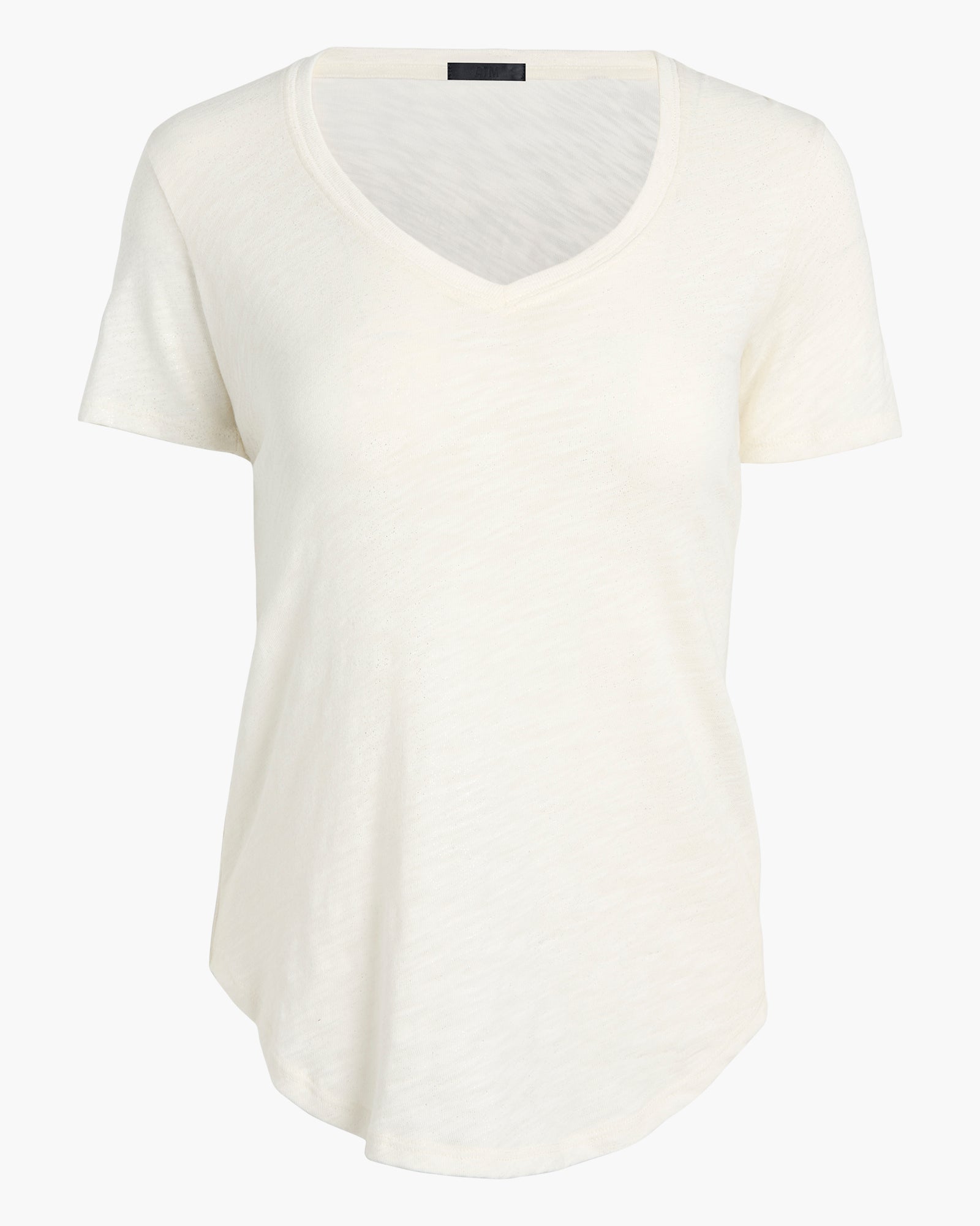 Slub Jersey Classic V-Neck Tee - Seashell Silver