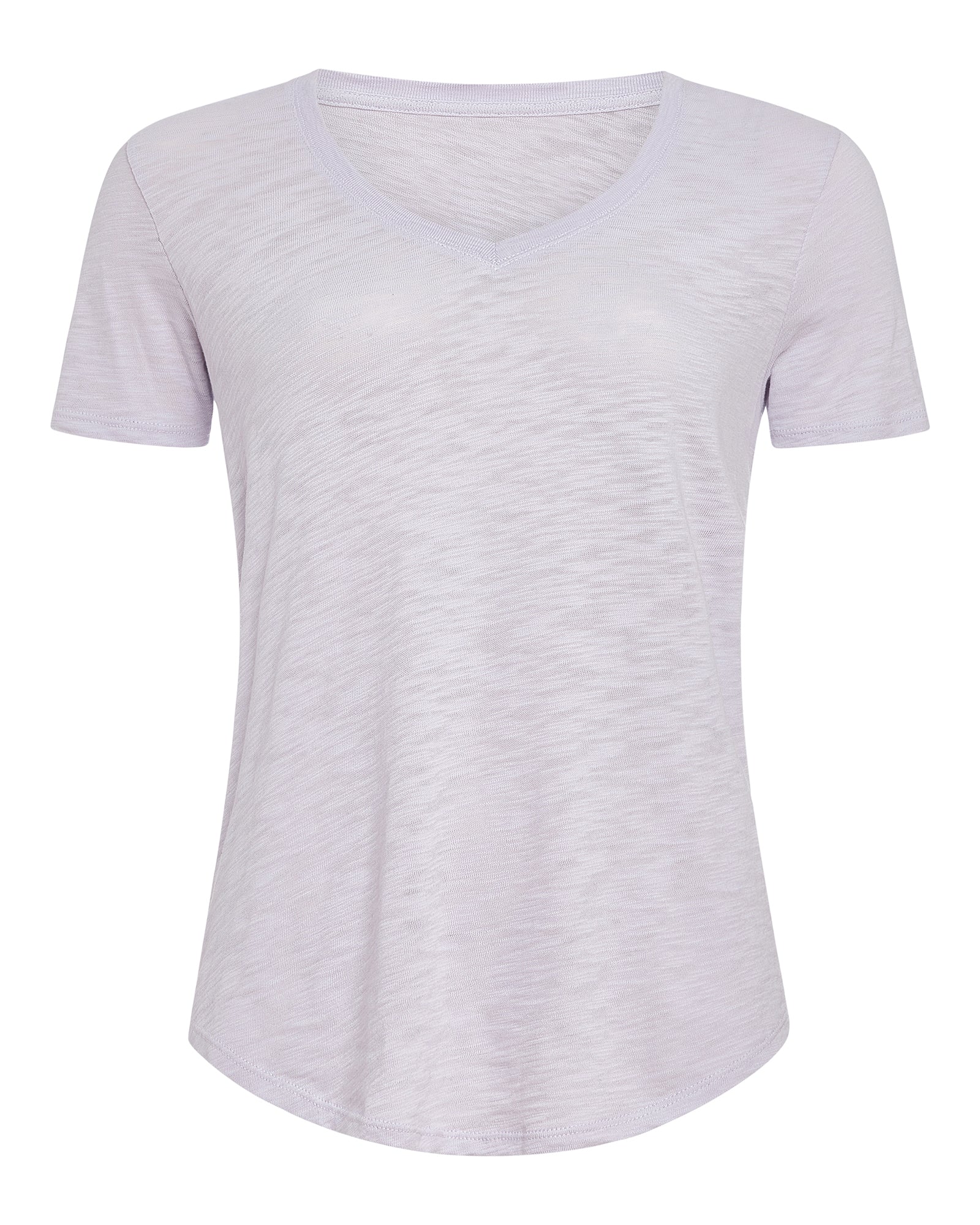 Slub Jersey Classic V-Neck Tee - Faded Lavender