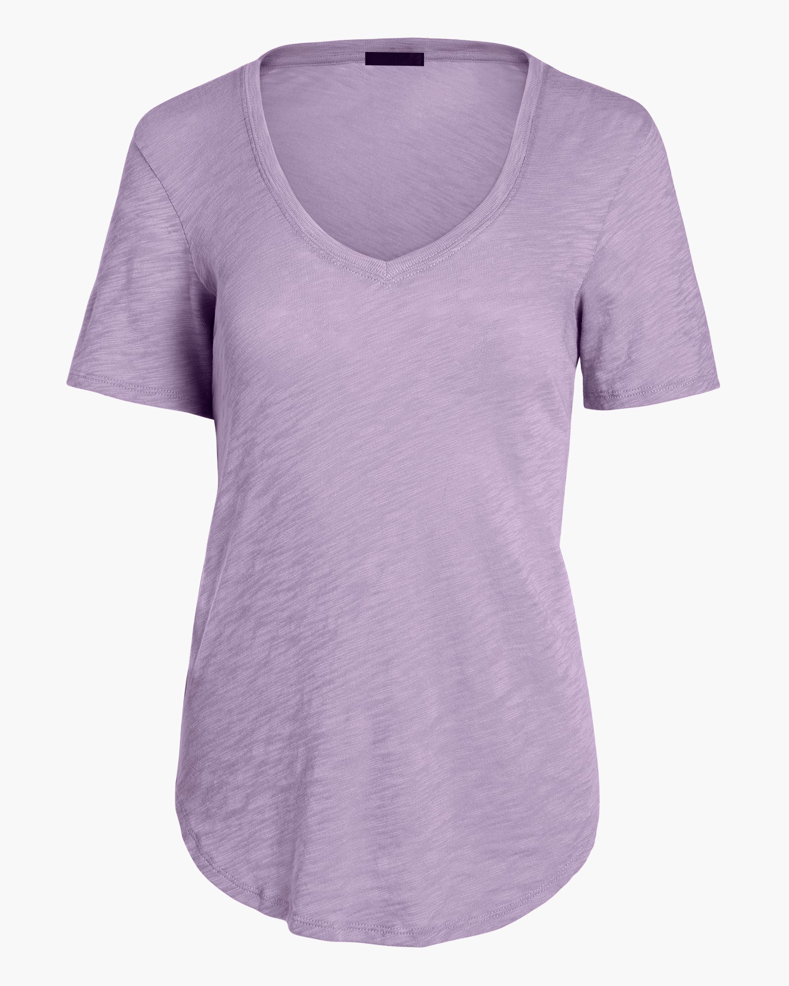 Slub Jersey Classic V-Neck Tee - Thistle