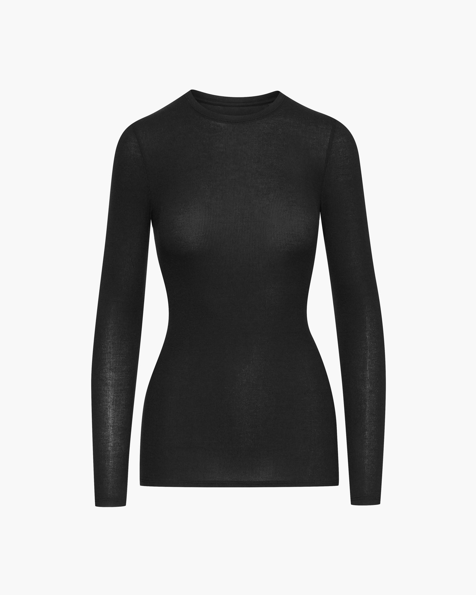 Modal Rib Long Sleeve Crew - Black – ATM Anthony Thomas Melillo