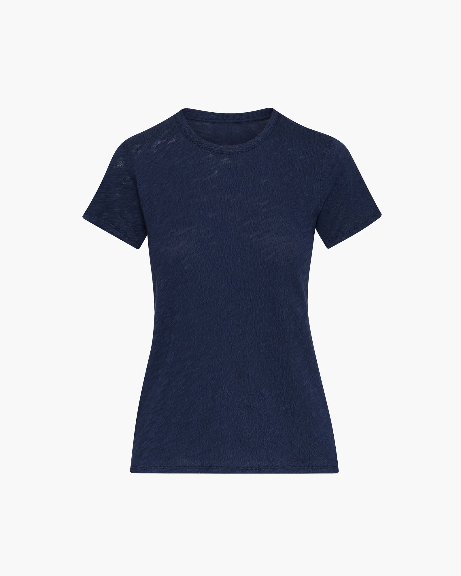 Slub Jersey Schoolboy Crew Neck Tee - Midnight