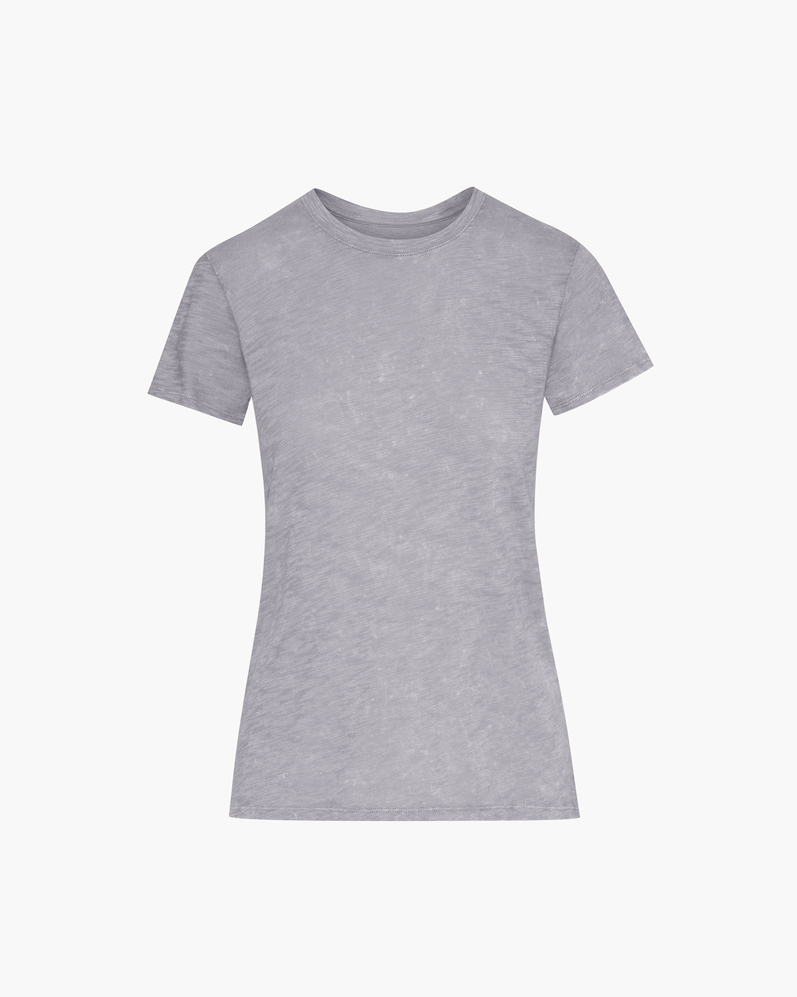 Slub Jersey Chroma Wash Schoolboy Short Sleeve Crew Neck Tee - Shark