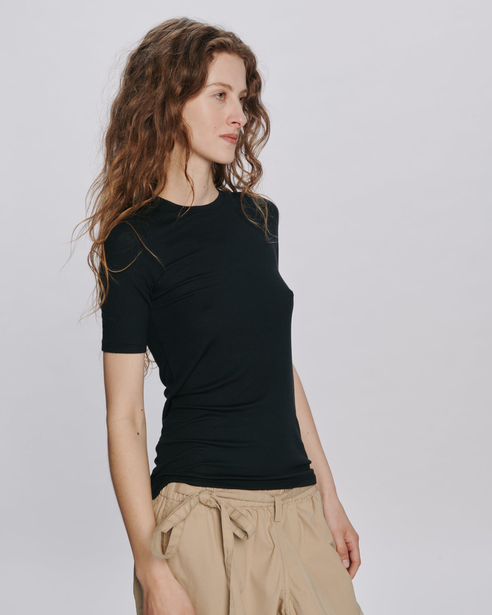 ATM Anthony Thomas Melillo Women's Modal Rib Short Sleeve Crew