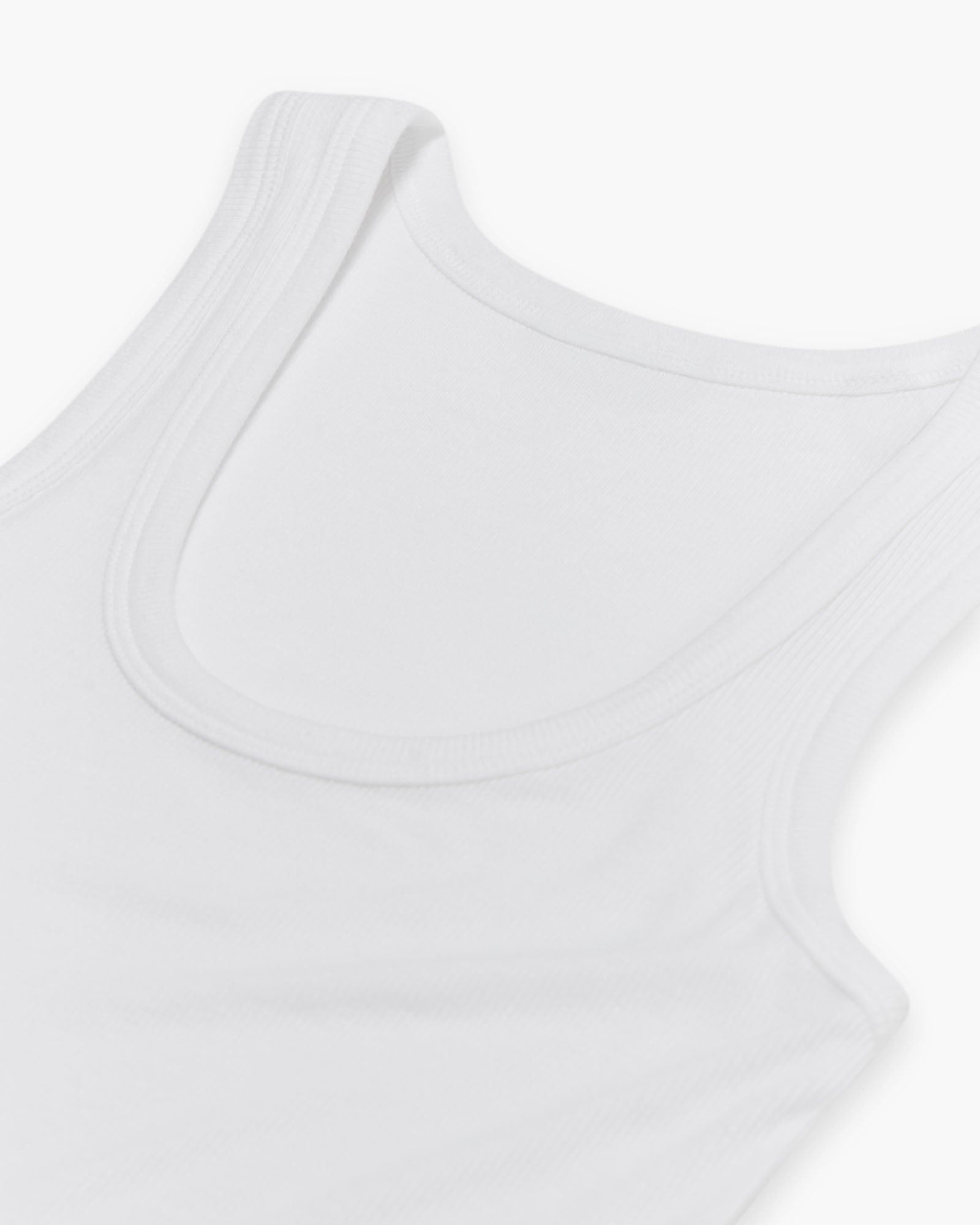 Modal Rib Boy Tank - White