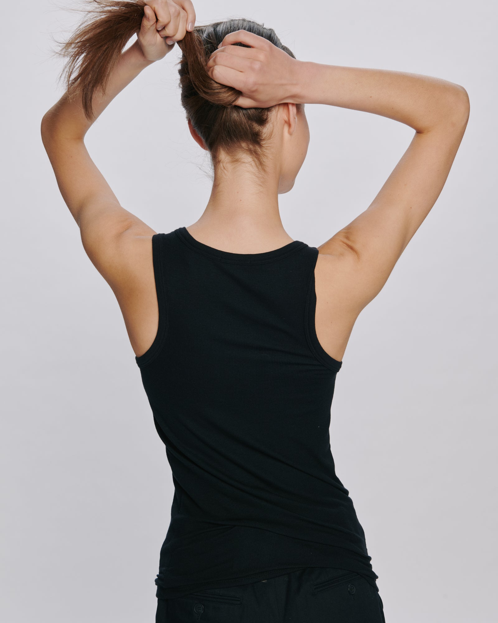 Modal Rib Boy Tank - Black
