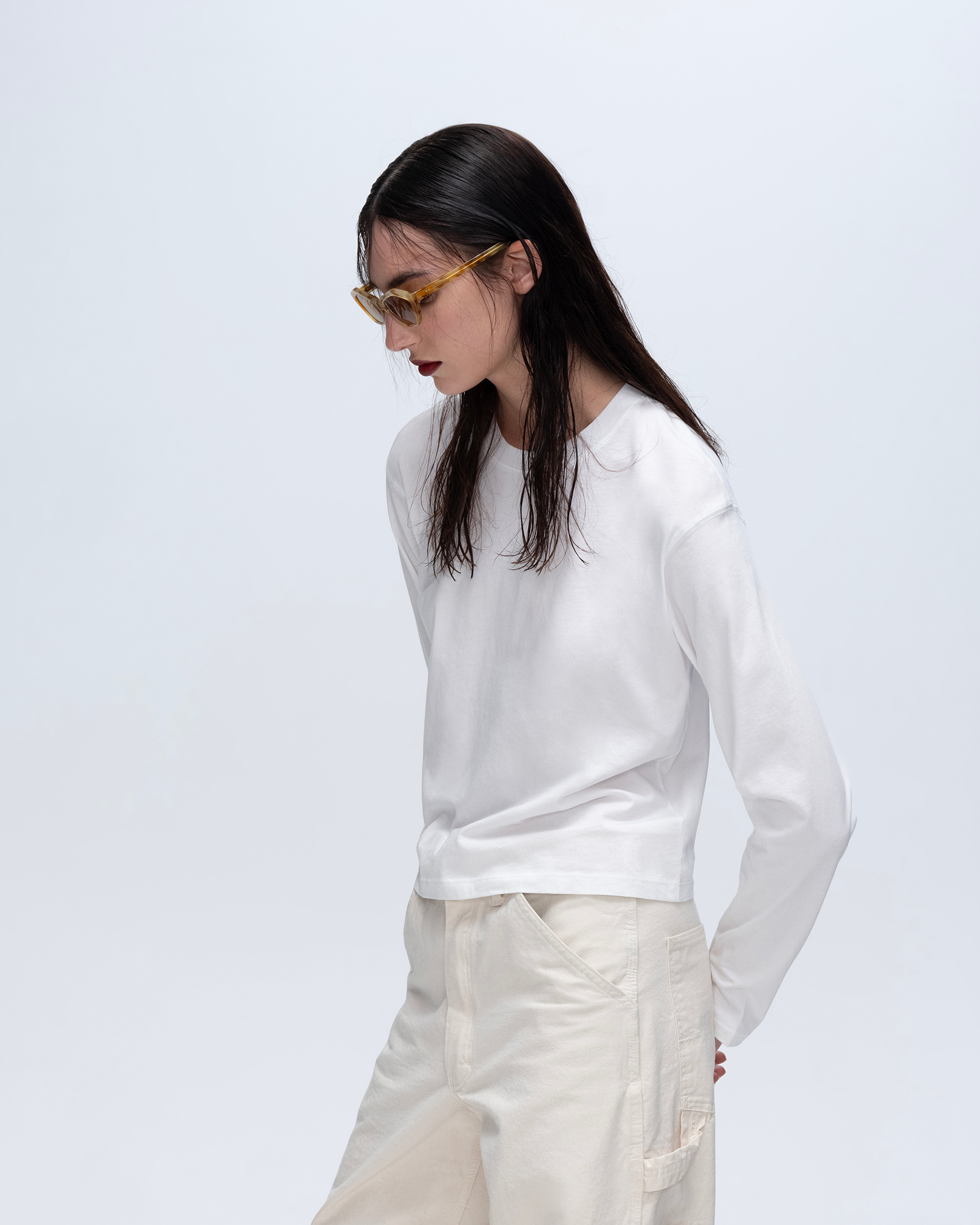Classic Jersey Long Sleeve Boy Tee - White – ATM Anthony Classic Jersey Long Sleeve Boy Tee - White – ATM Anthony
