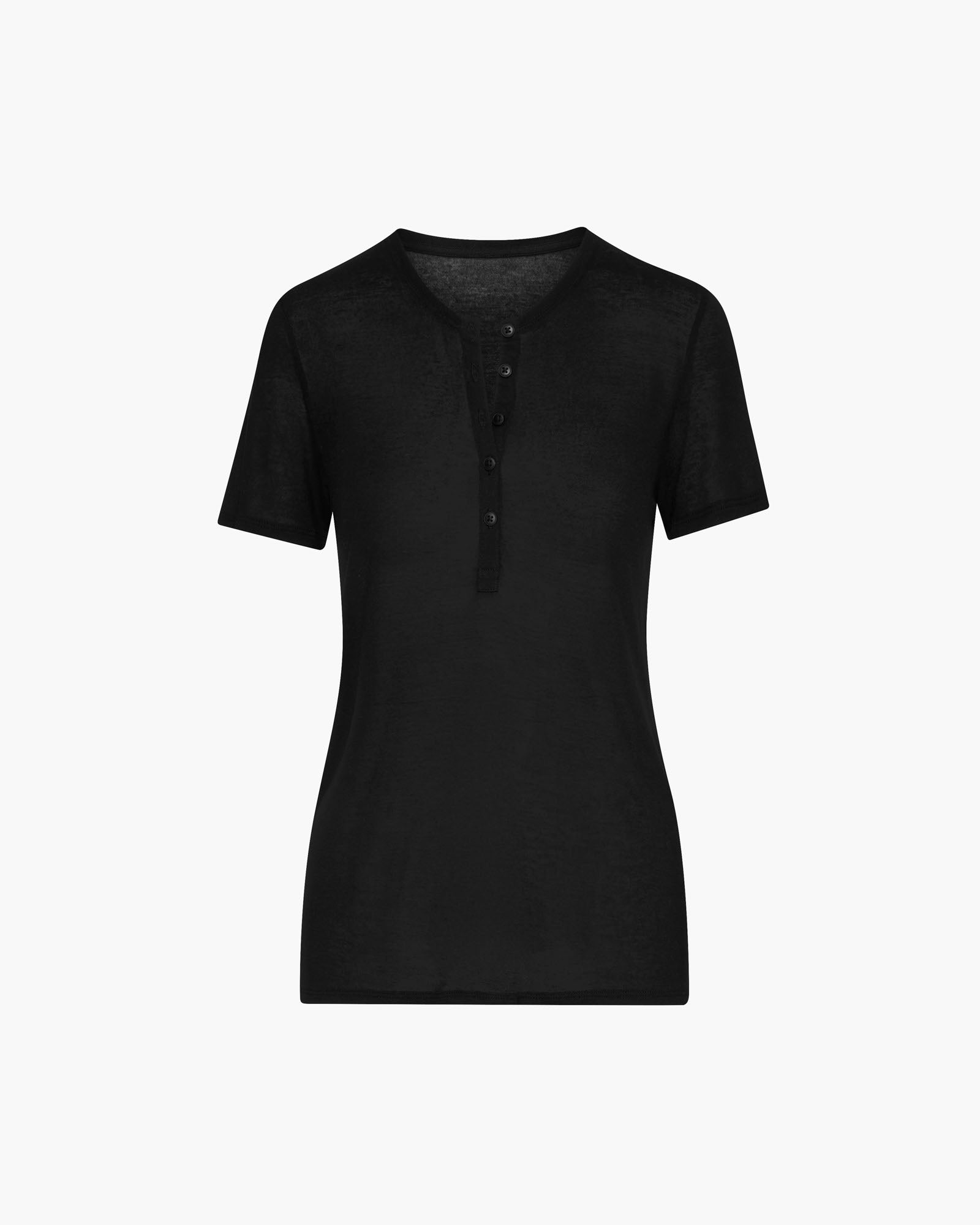 Modal Jersey Short Sleeve Henley - Black – ATM Anthony Thomas Melillo
