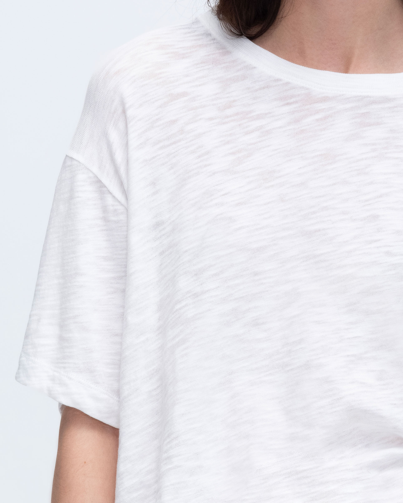 Slub Jersey Crew Neck Tee - White