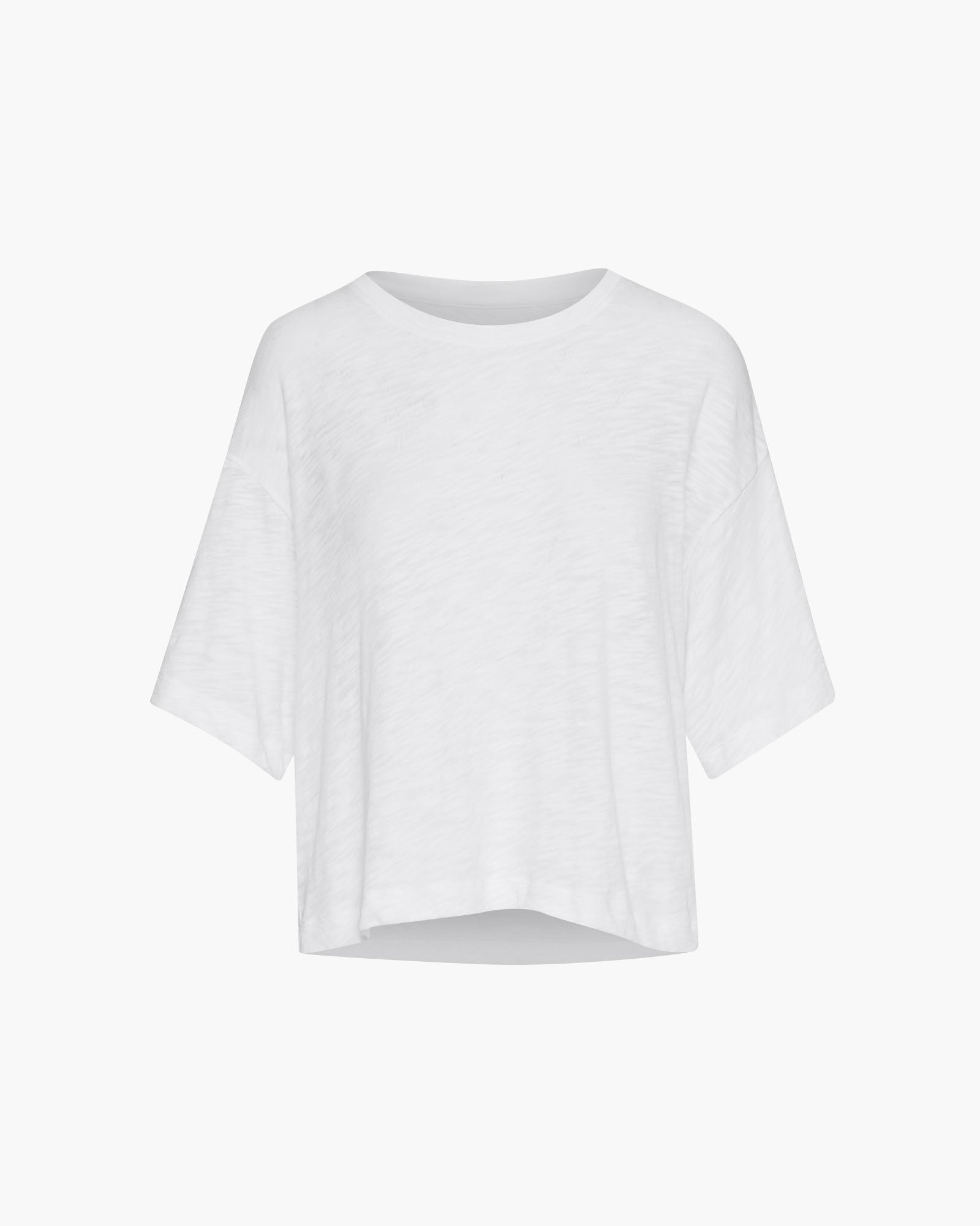 Slub Jersey Crew Neck Tee - White