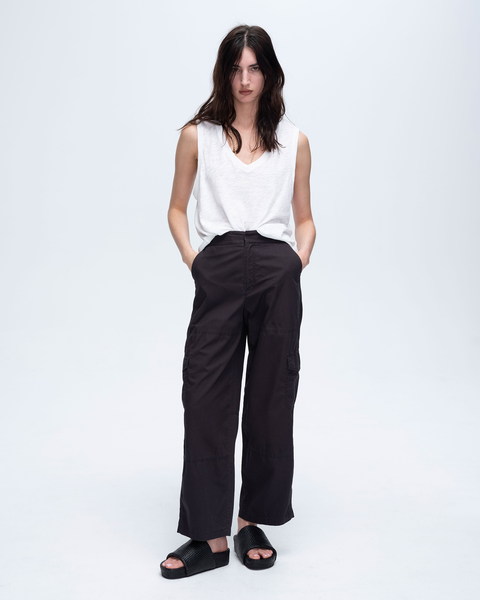 ATM Anthony Thomas Melillo Women's Cotton Poplin Cargo Pants - Black