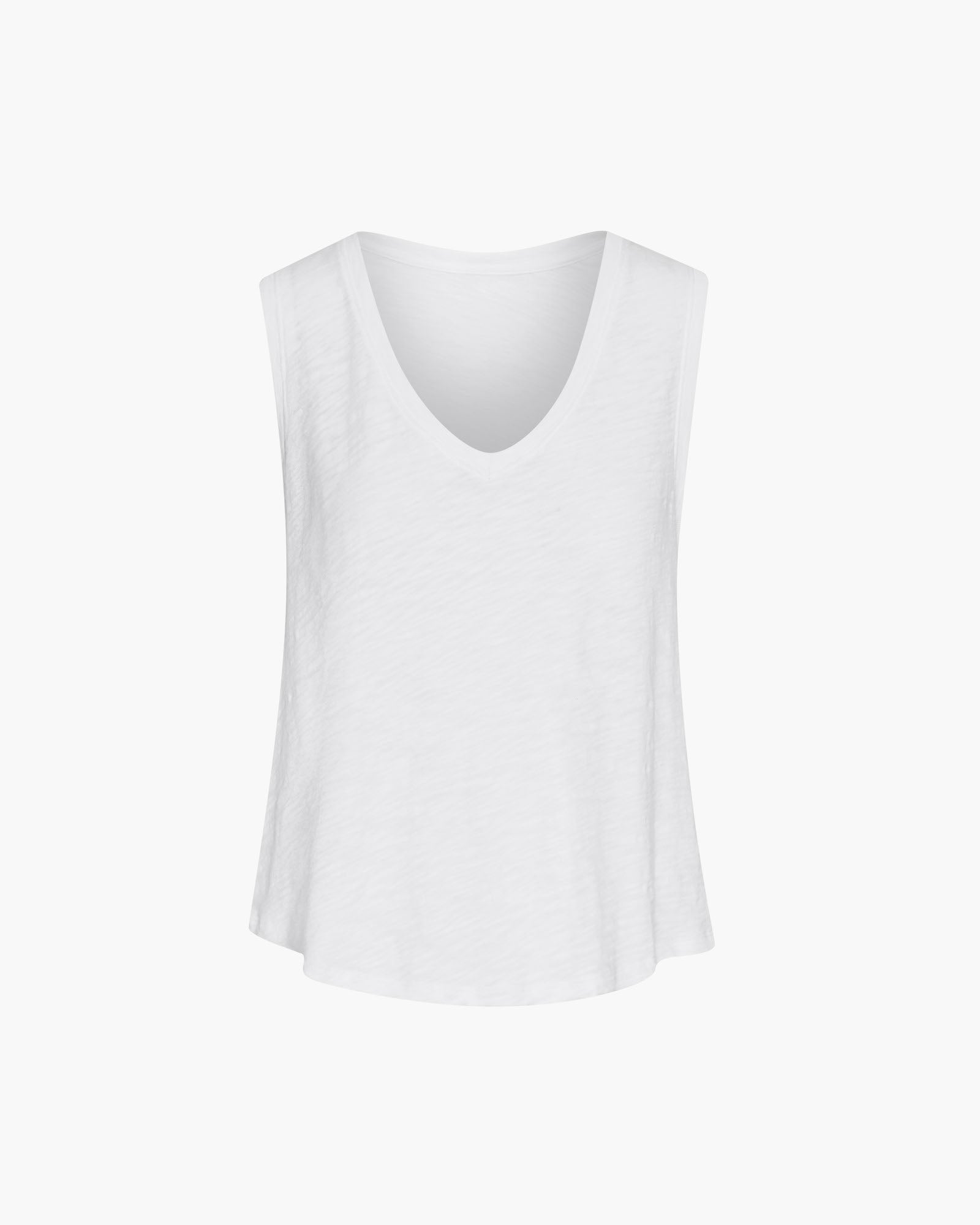 ATM Anthony Thomas Melillo Women's Slub Jersey V-Neck Tank - White