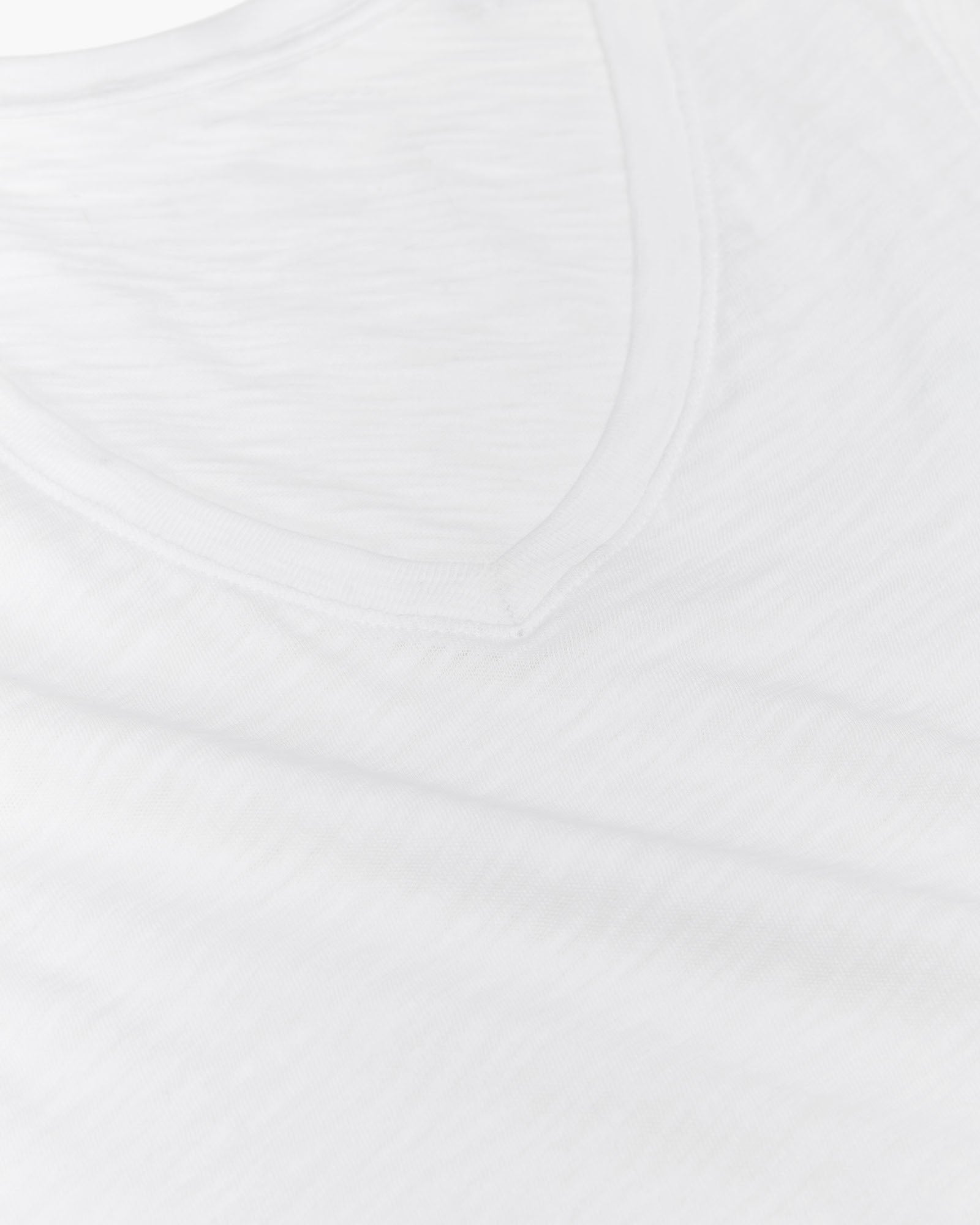 Slub Jersey V-Neck Tank - White