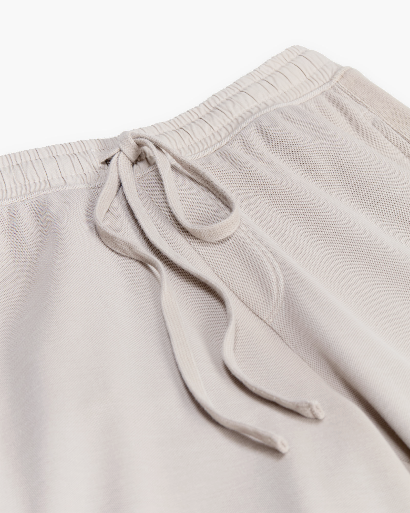 Pique Mixed Media Wide Leg Pants - Sandy Beige